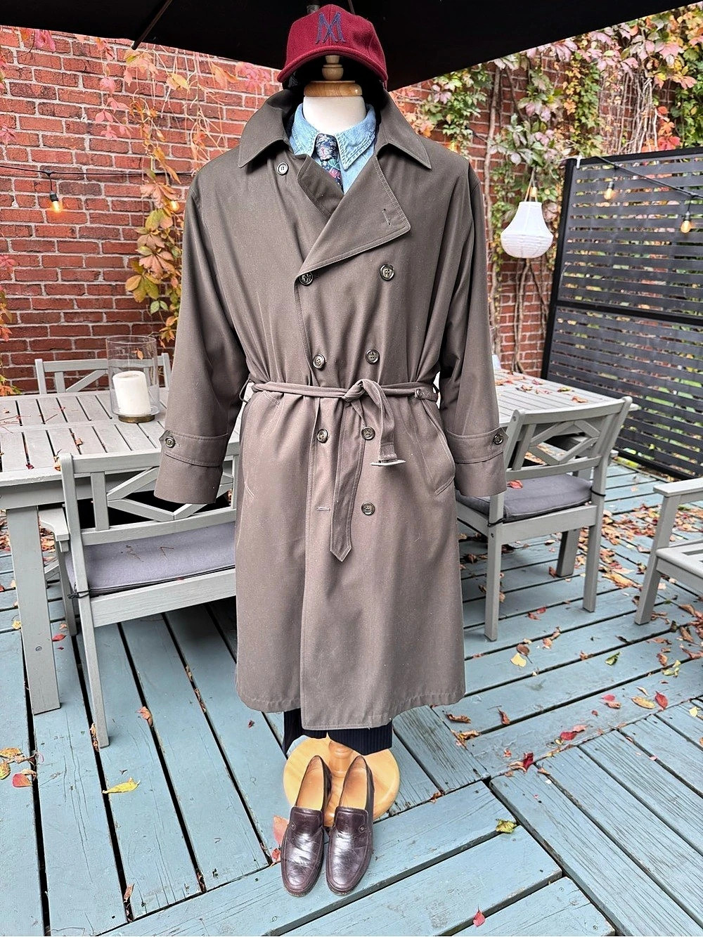 Jones New York Men’s Double-Breasted Trench Coat Size 42 Like New